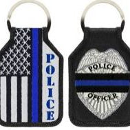 Police Blue Key Ring