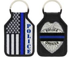 Police Blue Key Ring