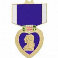 Metallc Purple Heart Keychain