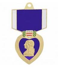 Metallc Purple Heart Keychain