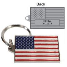 Metallc USA Flag Keychain