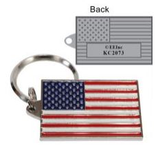 Metallc USA Flag Keychain