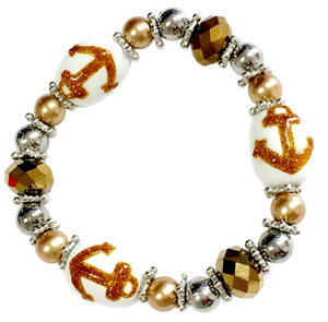 MARINES Military Bracelet -Gold Anchor
