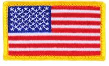 Patriotic Flag USA Gold Patch