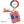 Wristlet with American flag keychain, coin purse and tassel on a white background
