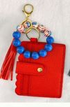 Patriotic Wristlet Red/Blue/American Flag