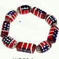 Bracelet with American flag pattern on a white background