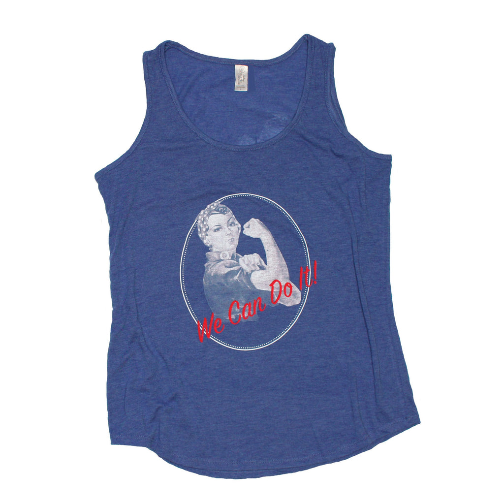 Rosie the Riveter Blue Tank top SMALL