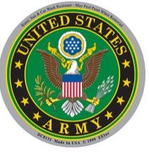 4 Inch Army Sticker