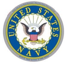 4 Inch Navy Sticker