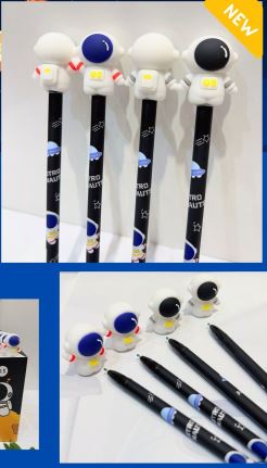 SOLAR ASTRONAUT GIFT PEN BLACK/BLUE SHIELD