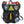 Black backpack with various patches, including a United States Navy and Top Gun on a white background.