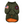 An olive green dog jacket styled like a military bomber jacket, featuring an orange interior lining, a button-up front, an American flag patch on the right sleeve, and a United States Navy Trooper We Poor Sheep patch on the left sleeve.