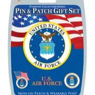 AMERICAN MILITARY PIN & PATCH GIFT SET