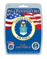 AMERICAN MILITARY PIN & PATCH GIFT SET