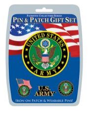 AMERICAN MILITARY PIN & PATCH GIFT SET