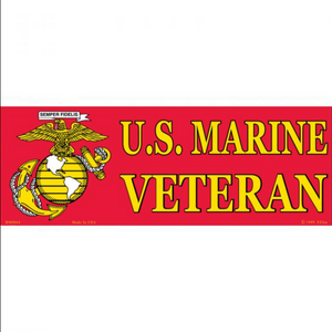 USMC Veteran Bumper Sticker