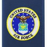A tri-fold wallet with a United States Air Force emblem on the front.