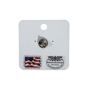 Pin on a Heritage Pewter card with American flag design