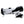 A desk clock designed to resemble a black and white Gee Bee racing airplane with wings and propellers.