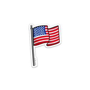 American flag on a white background