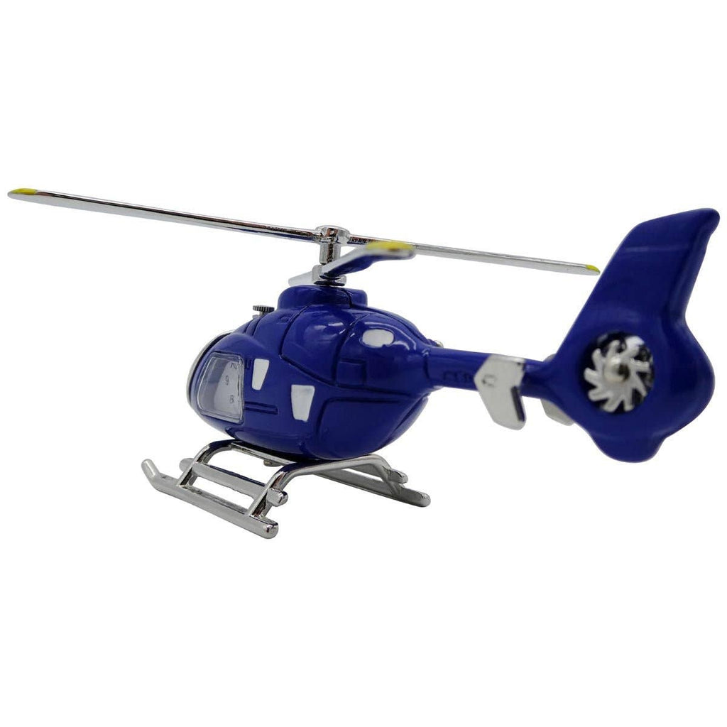 Blue Helicopter Desk Clock