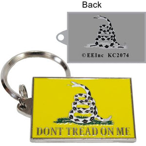 Metallic "Don't Tread On Me" Keychain