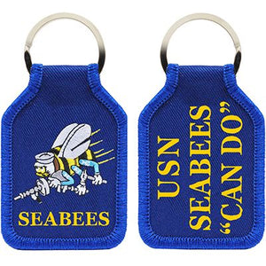 Navy Sea Bee Key Ring