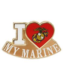 I Love A Marine Pin