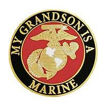 My Grandson Is A Marine Pin