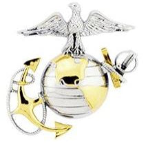 USMC Emblem Cap Gold/Silver Pin