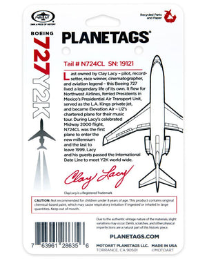 Clay Lacy Boeing 727 Plane Tag