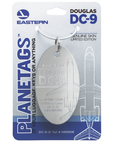 Douglas DC-9-Polished Eastern Air Lines Plane Tag