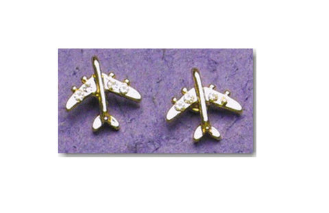 Crystal Jet Earrings Gold or Silver Small