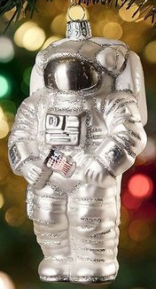 Hand Blown Astronaut Christmas Ornament