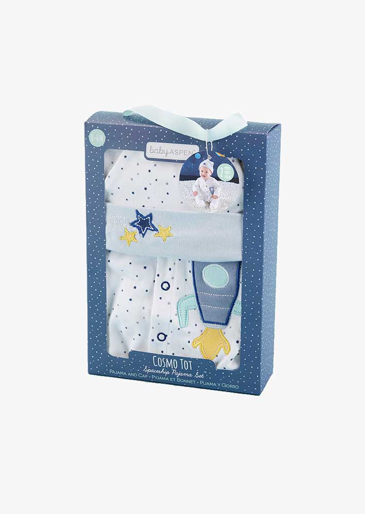 Baby Cosmo Tot Spaceship 2-Piece Pajama Gift Set