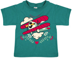Biplane Heart Toddler T-Shirt