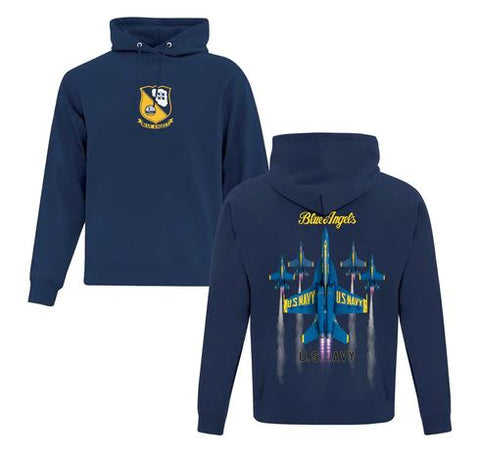Blue Angels Pure Vertical Adult Pull Over Hoodie