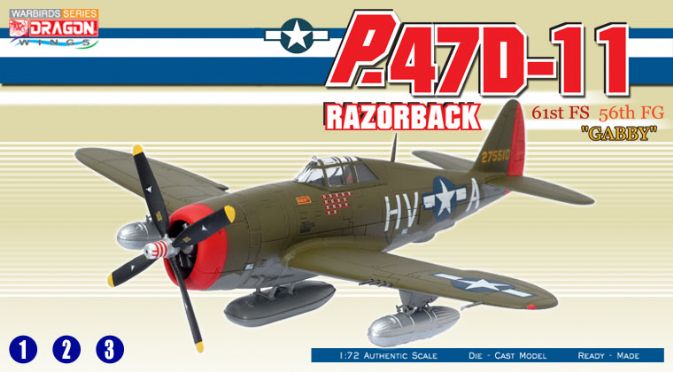 Dragon Model P-47D-11 Razorback "Gabby", 61st FS, 56th FG