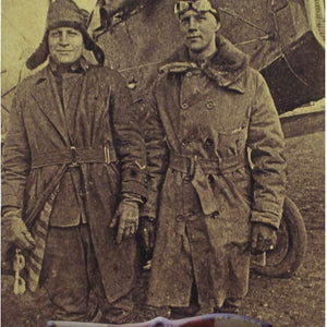 Cover of the book 'France On Fragile Wings' showing two black and white photographs of men in old-fashioned military uniforms with a title and author names at the bottom.