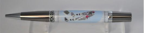 P-38 LIGHTNING P 38 WWII WARBIRD Relic Memorabilia Pen - Actual P38 Lightning Material Embedded, Certified LIMITED RARE