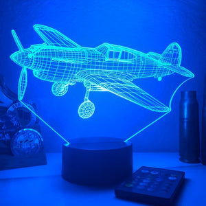 P-40 Warhawk 3D Aircraft Color Changing Lamp