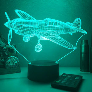P-40 Warhawk 3D Aircraft Color Changing Lamp