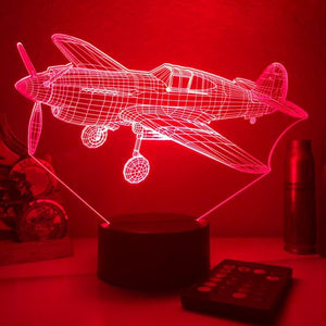 P-40 Warhawk 3D Aircraft Color Changing Lamp