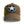 A brown baseball cap with a roundel patch featuring a star and a shark mouth embroidery on the front.