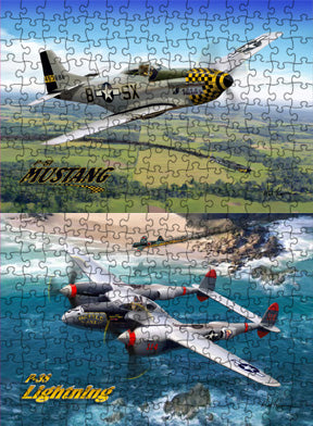 Mini Classic Flight P51 Mustang, P38 Puzzles