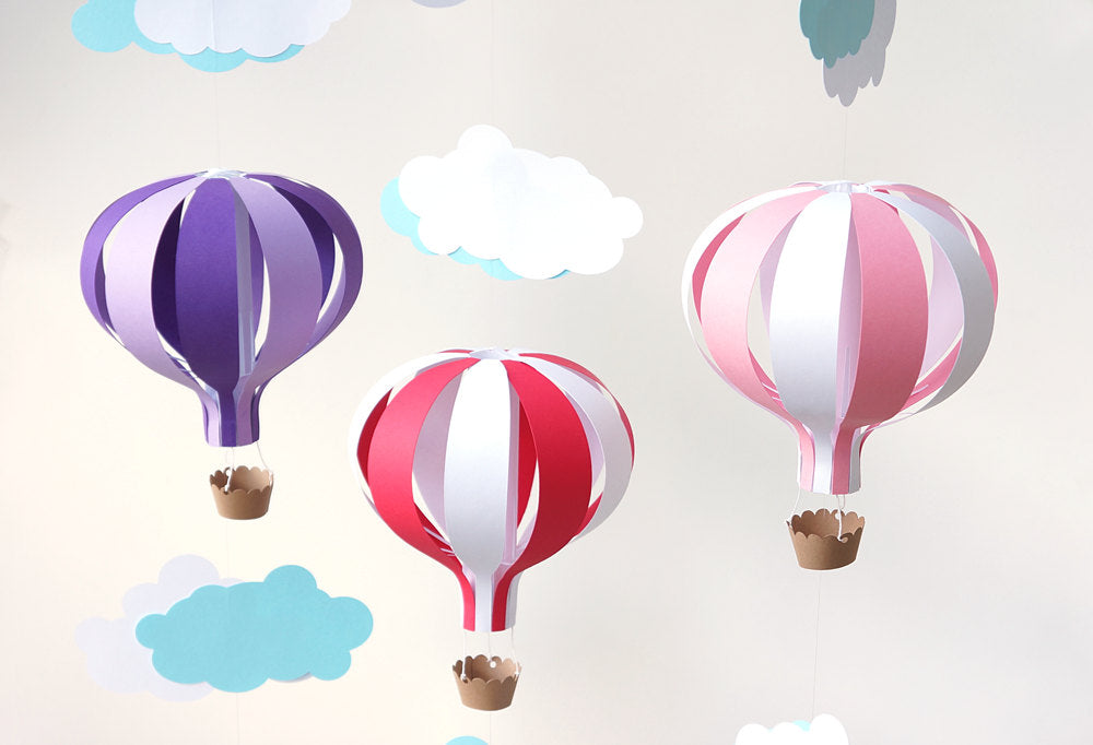 Paper Hot Air Balloon Mobile