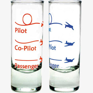 Large Shot  Glass Pilot ,Co-Pilot ,Passenger 