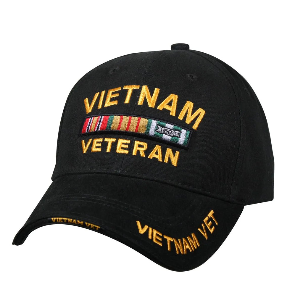 Vietnam Veteran Cap Black or Camo