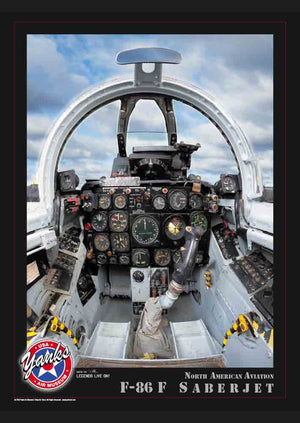 Yanks Aircraft Cockpit F-86F Poster